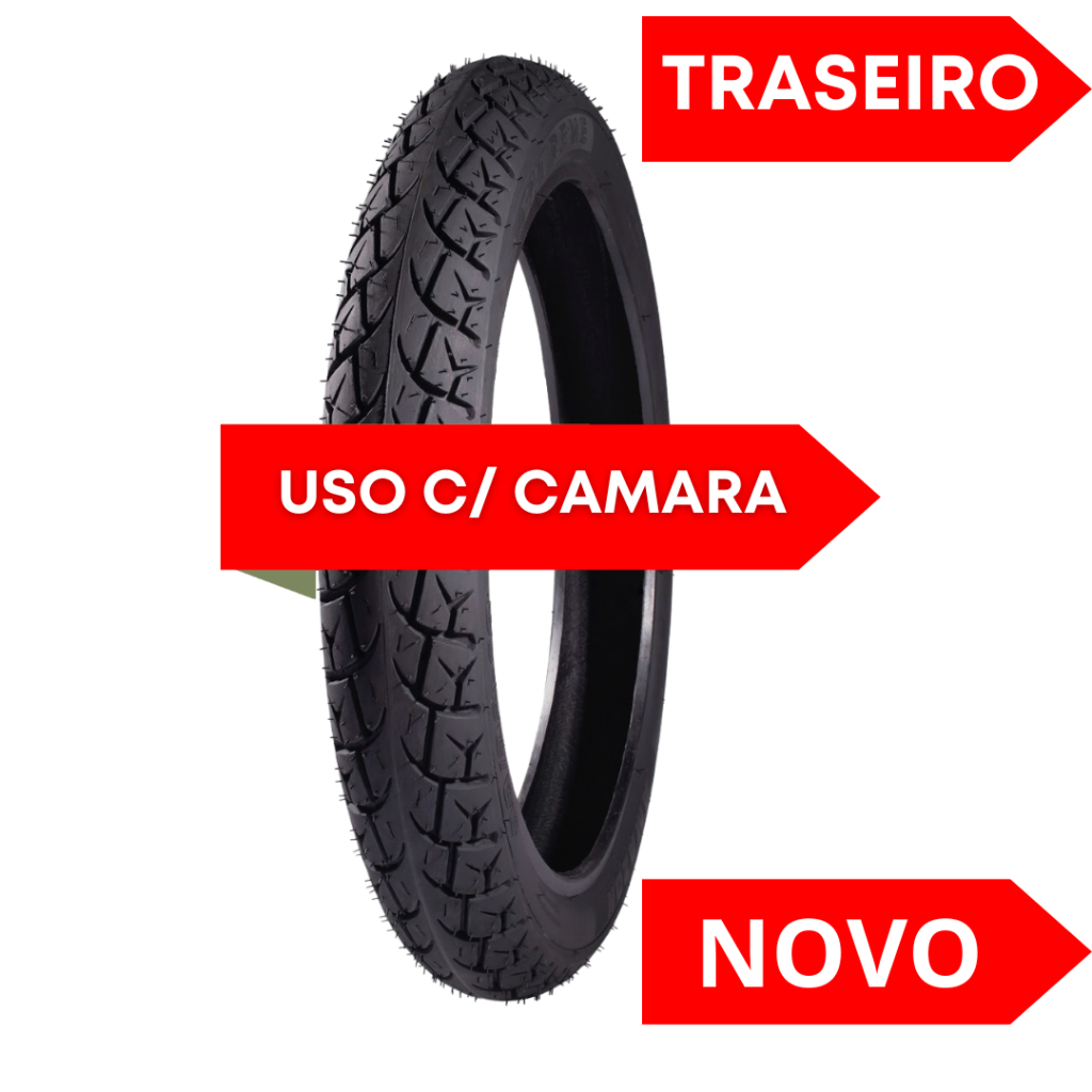 PNEU TRASEIRO 90/90-18 TITAN 150 CG 125 FAN 160 HONDA YAMAHA YBR EXTREME NOVO em Oferta na Shopee