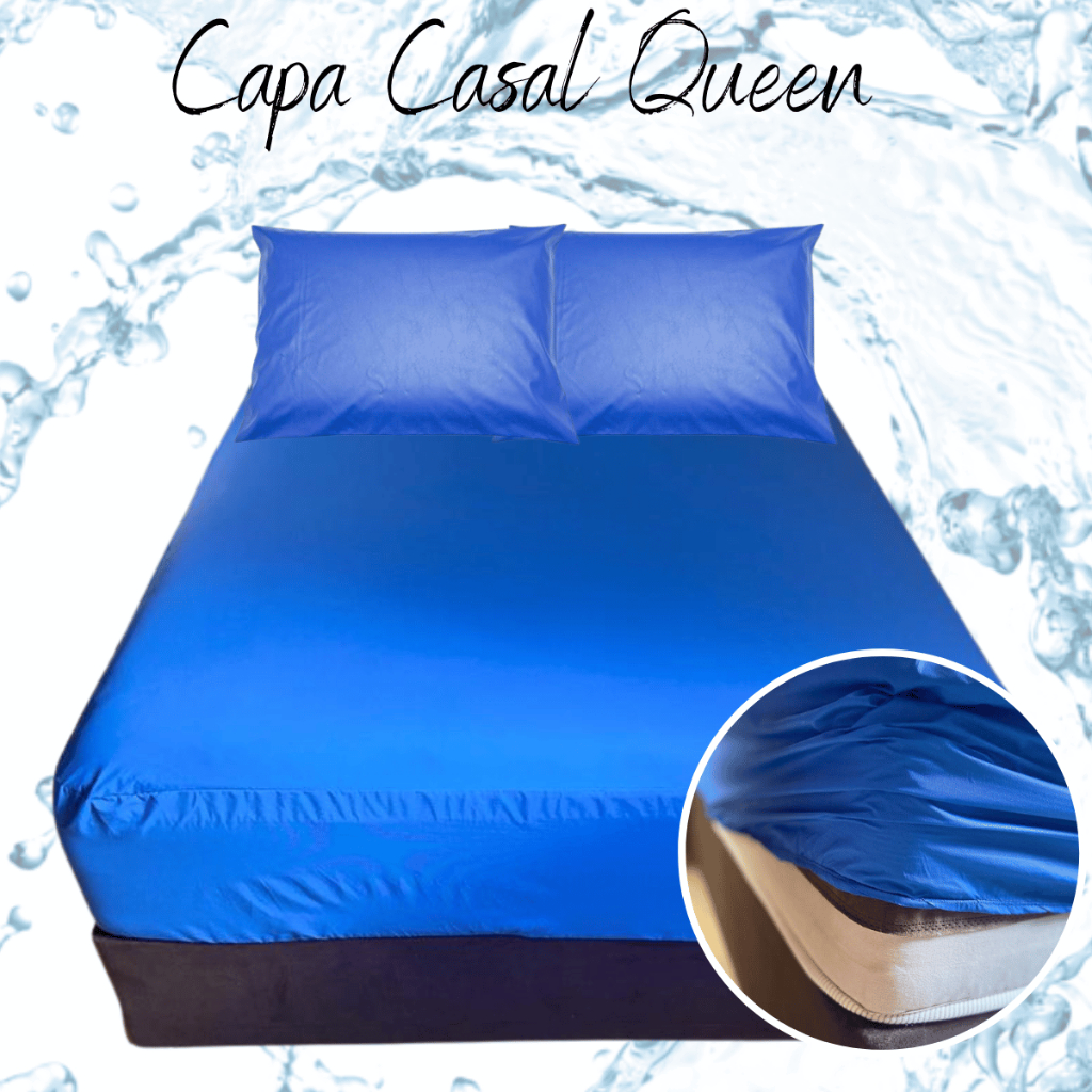 Capa Colchão Casal Queen Capa Travesseiro Impermeável antialérgica hospitalar Antiácaro