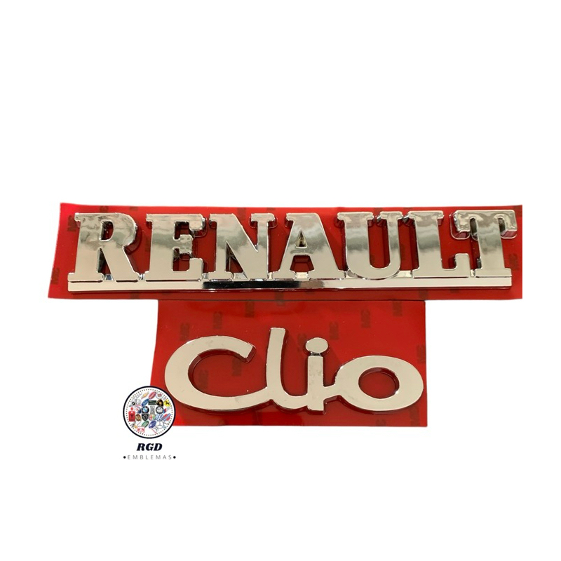 Emblema Letreiro Renault Clio Modelo Até 2012 Peça Cromada Fita 3m