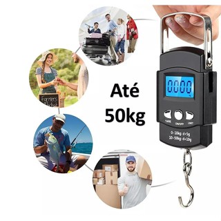 Balança Portátil Digital Mão Mala Pesca Bagagem Até 50kg