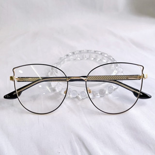 Armação de óculos Para grau Feminino Modelo Novo / Gatinha Grande/ Metal Moda 82037