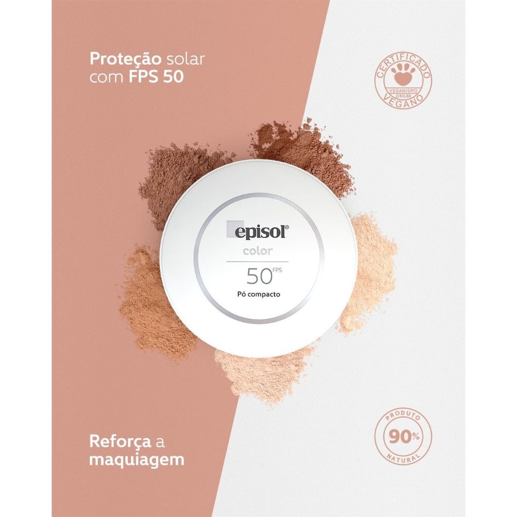 Pó Compacto Protetor Solar FPS 50 Episol - Mantecorp Skincare