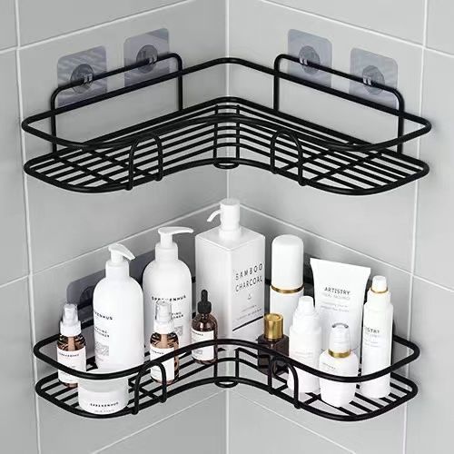 Kit 2 Prateleiras Suporte Com Alto Adesivos Para Parede Banheiro Cozinha lavanderia Shampo...
