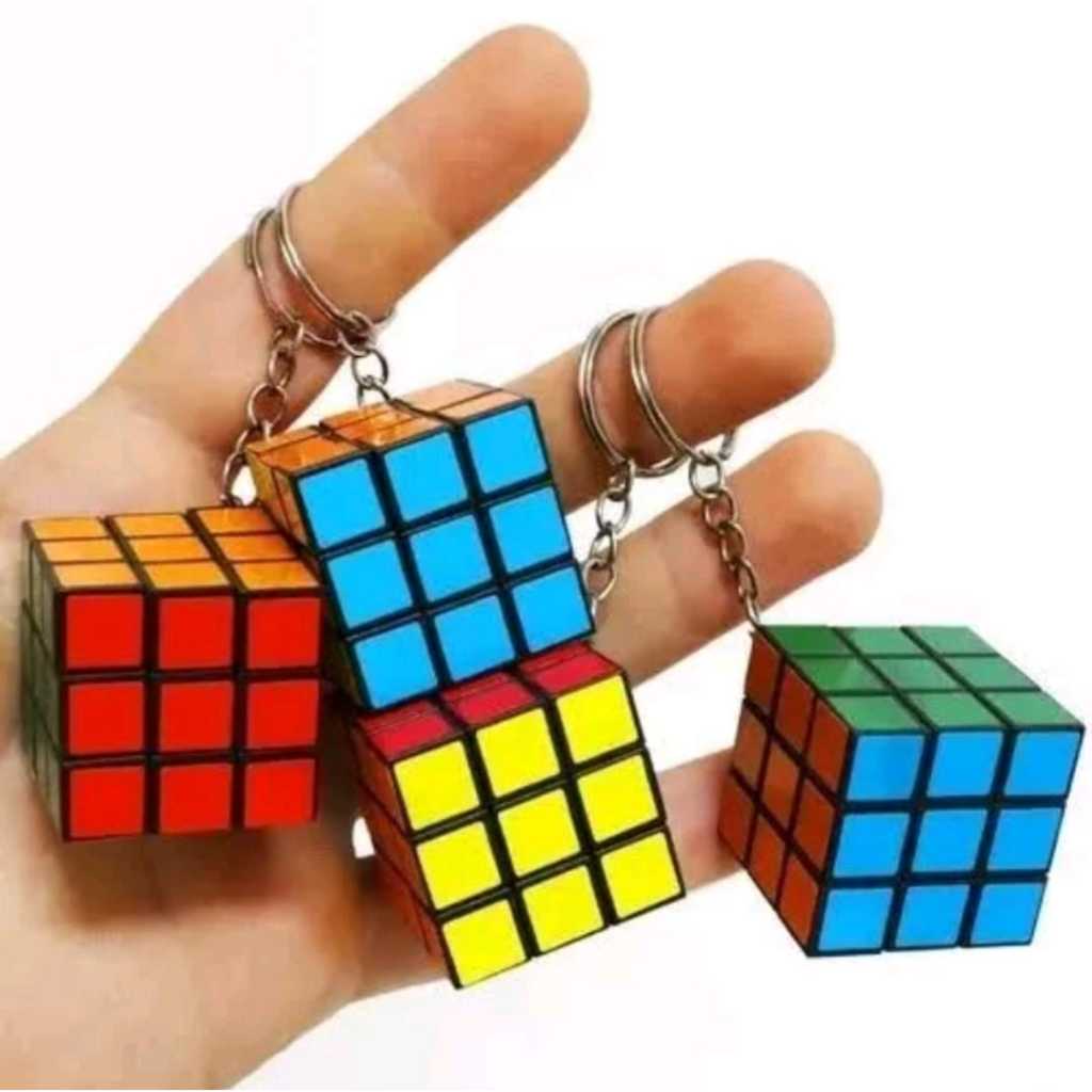 Kit com 12 Chaveiros Cubo Mágico 3cm