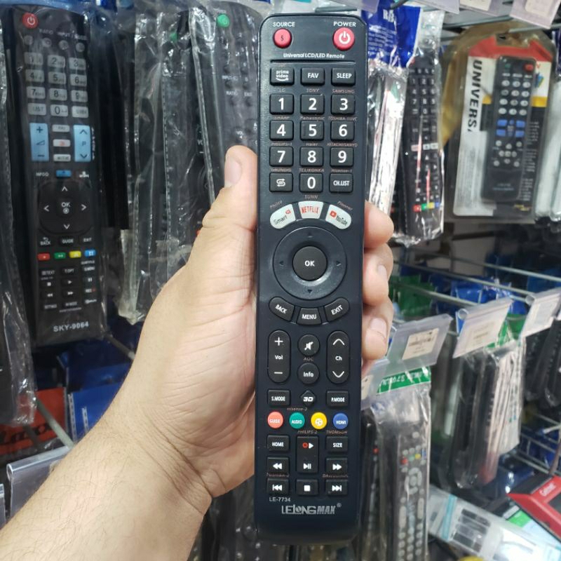 Controle Universal Para TV LCD LG, Sony, Samsung, Panasonic, Toshiba, JVC, Philips Lelong LE-7734