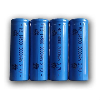 Baterias 14500 3,7v 3000mah Li-ion - Recarregável 4 Unidades
