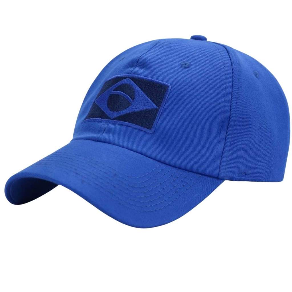 Boné Tático Brasileiro Bandeira Brasil Bordado Azul Operacional Algodão Ajustável Militar FAB FEB