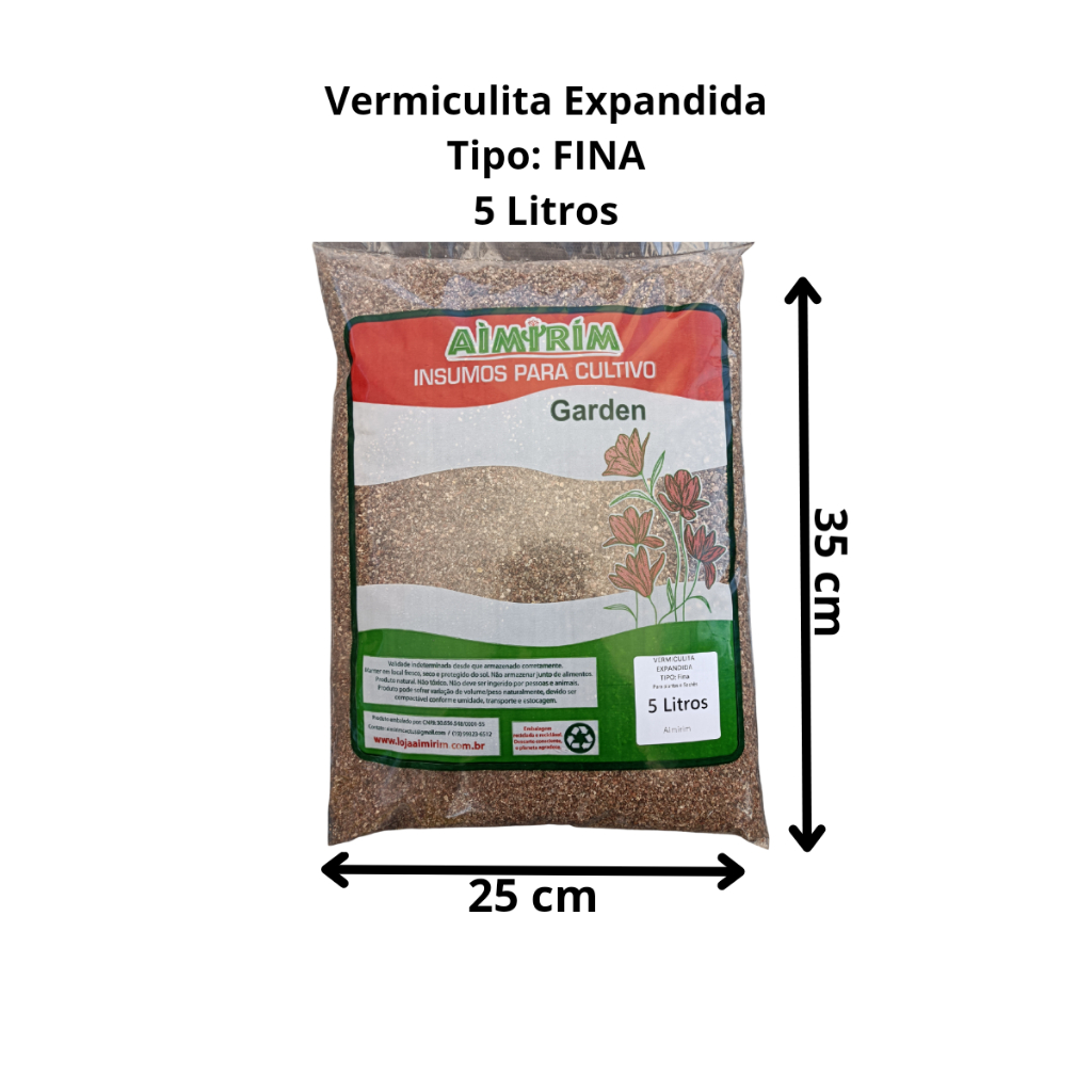 5 Litros Vermiculita Fina Expandida Para Substratos
