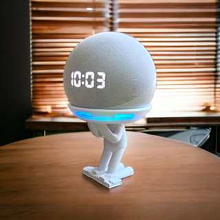 Suporte Alexa Echo Dot 4 ou Echo Dot 5. Tema Robert Plant, escultura, Presente, decoração criativa, temas diversos