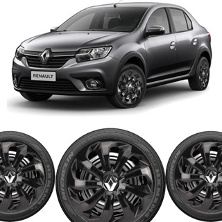 Jogo 4 Carlotas Esportivas Compativel Com aro 13 14 15 Preta Brilhante Scenic Logan Sandero em Oferta na Shopee