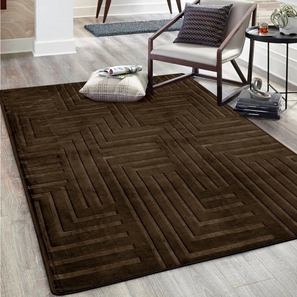 Tapete Quarto 2.00 X 1.40 Luxuoso Aveludado Tapete Sala