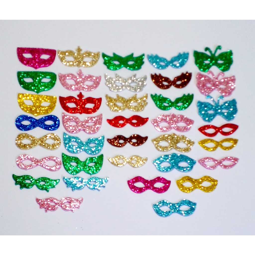 100 ADESIVOS PET  MINI MÀSCARA DE CARNAVAL FESTA CARNAVAL pet banho e tosa acessórios pet