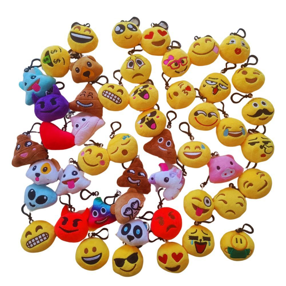 Chaveiro em Pelúcia Linha Emoji em Oferta na Shopee