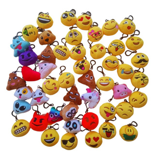 Chaveiro em Pelúcia Linha Emoji em Oferta na Shopee