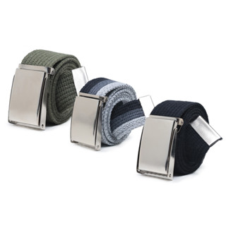 Cinto Masculino Kit Com 3 Lona Gorgurão Fivela Catraca Militar Regulável