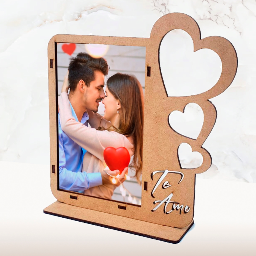 Kit 30 Porta Retrato Te Amo 10x15, Amor Dia Dos Pais, Dia dos Namorados, Dia das Mães, Mdf Corte Laser