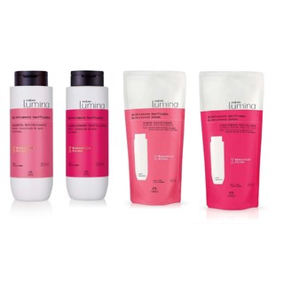 Natura Lumina Cabelos Quimicamente Danificados, Shampoo, Condicionador, 300ml, Vegano em Oferta na Shopee