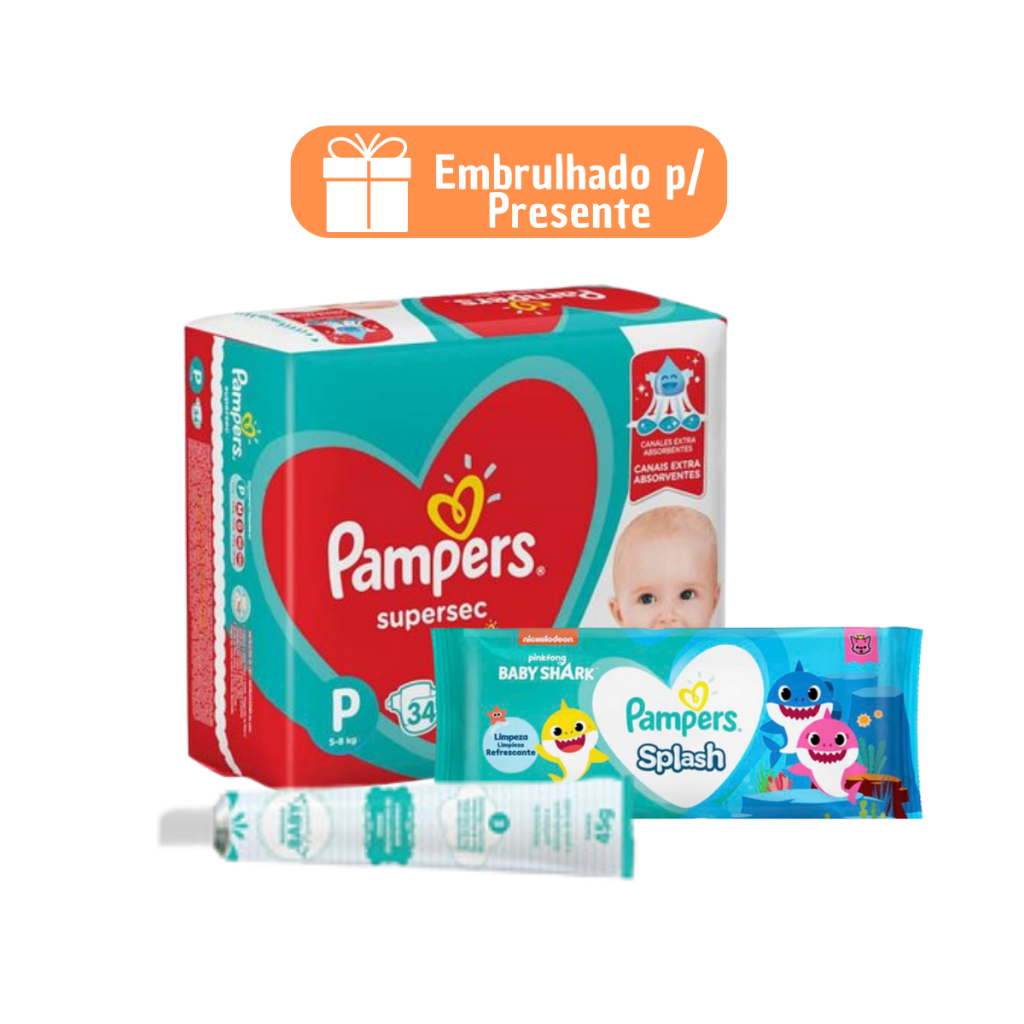 Kit Lenço Umedecido Pampers, Fraldas E Pomada Assadura Marigold Entrega Rapida