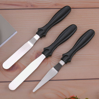 Kit 3 Espátulas Confeiteiro Para Bolos Decorados Pão Em Inox Multiuso em Oferta na Shopee
