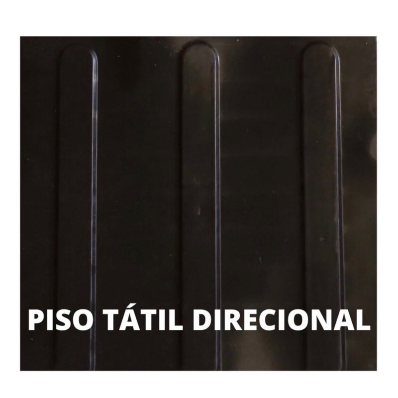 Piso Tátil Direcional preto