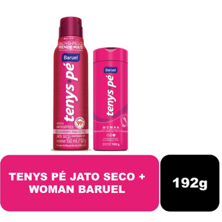 Tenys Pé Jato Seco 150ml + Tenys Pé Pó Woman Baruel 100g em Oferta na Shopee