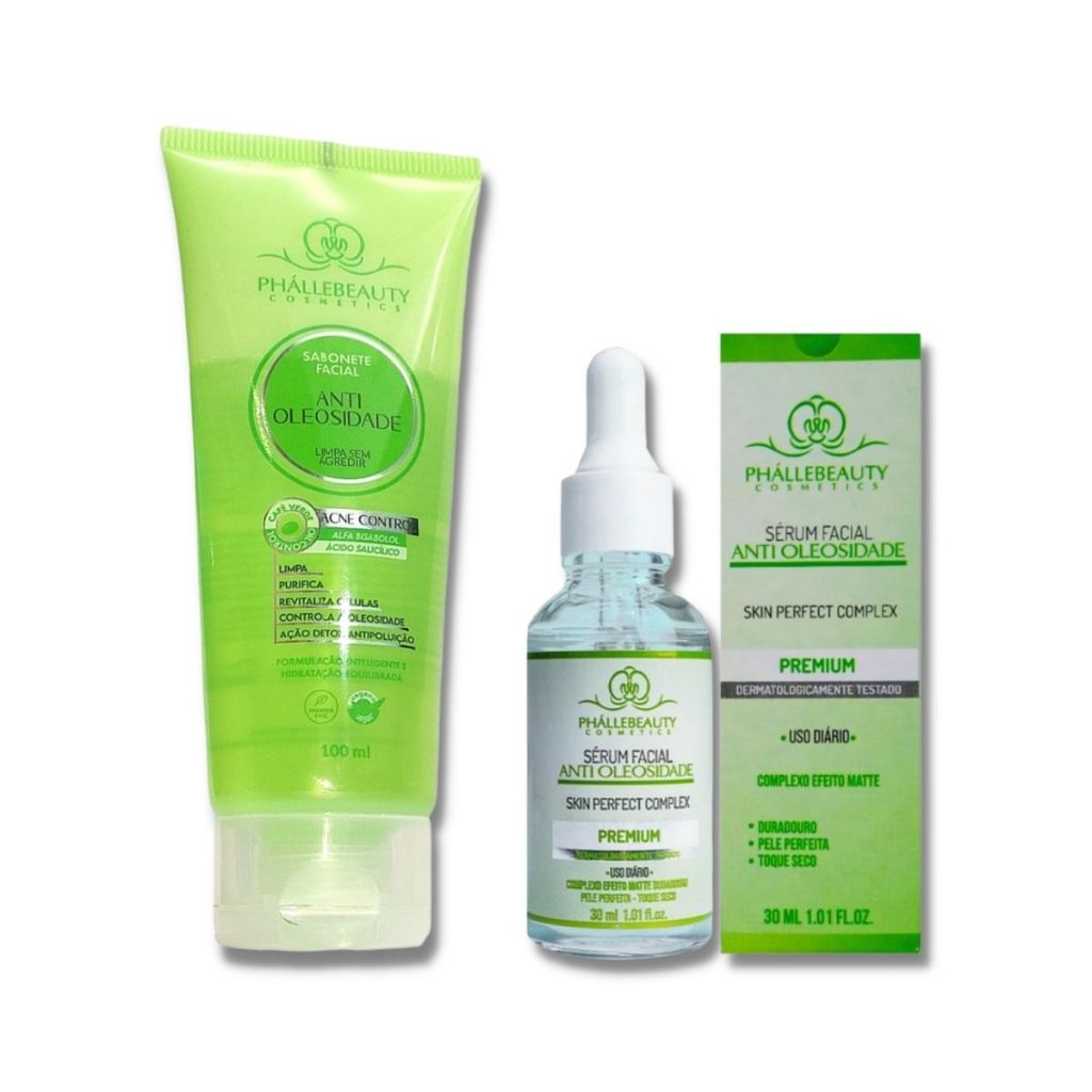 Kit Sabonete Facial e Sérum Antioleosidade Acne Control em Oferta na Shopee