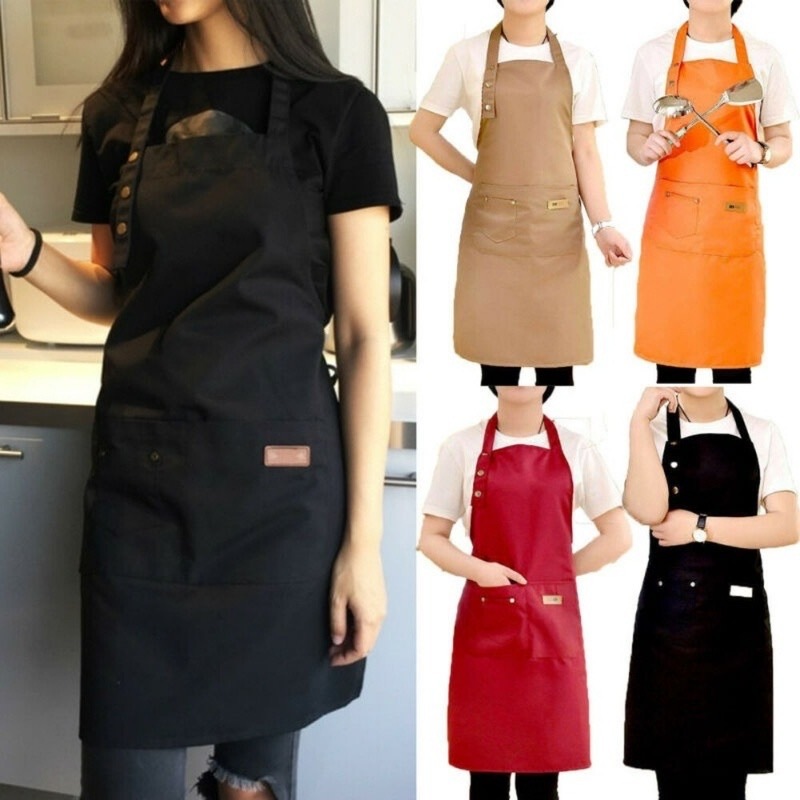 Avental De Cozinha Luxo Da Moda Para Churrasco Mulheres Homens Chefe De Trabalho Grelha Restaurante Bar Shop Cafeteria