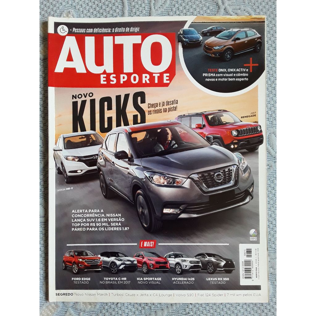 Revista Auto Esporte edição 615 - 08/2016 - Novo Kicks