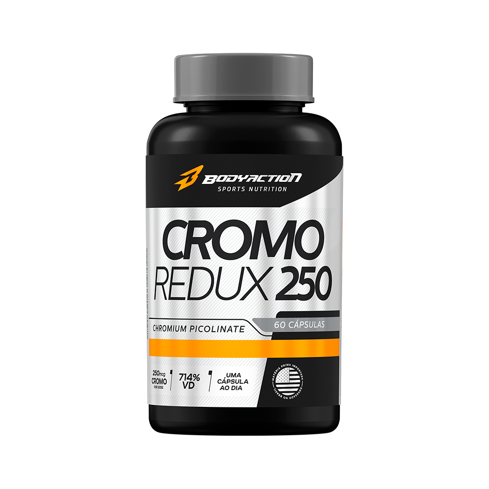Cromo Redux 250 Chromium Picolinate 60 Cápsulas Bodyaction em Oferta na Shopee