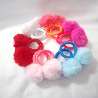 Kit com 2 ou 10 Xuxinhas Elástico Para Rábico Infantil Pom Pom Acessórios para Pentiados Em cabelos de Crianças em Oferta na Shopee