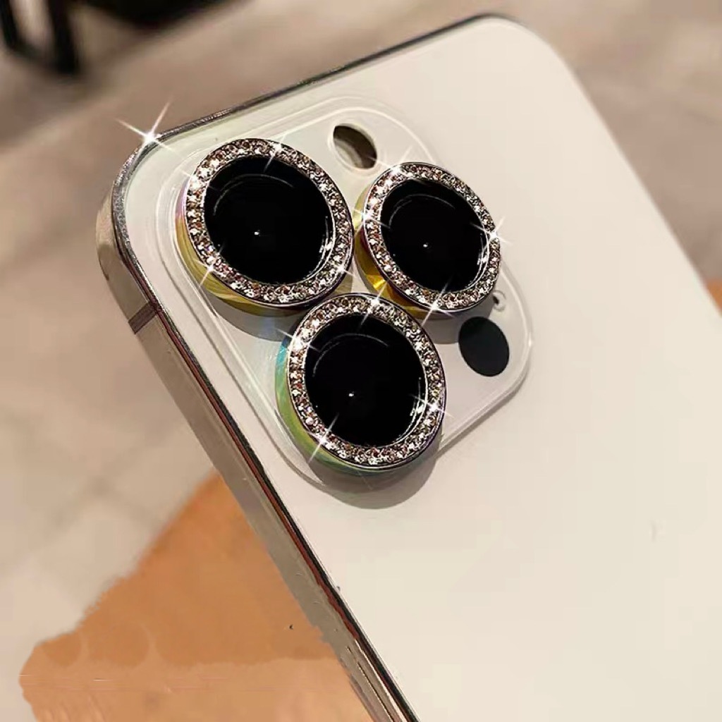 Kit Película Protetora Lente Câmera Strass Brilho Para iPhone  16 16Plus 16Promax 14 14Plus 14Promax 15 15Promax em Oferta na Shopee