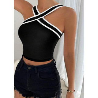 CROPPED X CRUZADO ALÇA CRUZADA TRICÔ TRICOT MODAL
