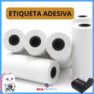 Etiqueta adesiva para mini impressora térmica 58mm em Oferta na Shopee
