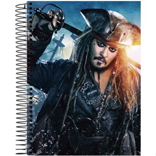 Caderno 1 Matéria, 10 Matérias ou 20 Matérias Piratas do Caribe