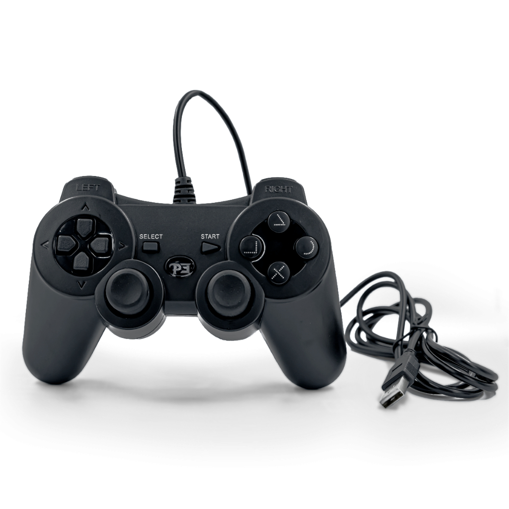 Controle PS3 Com Fio Ergonômico DuploShok III Dois Motores De Vibração Compatível PS3/PC Jogos