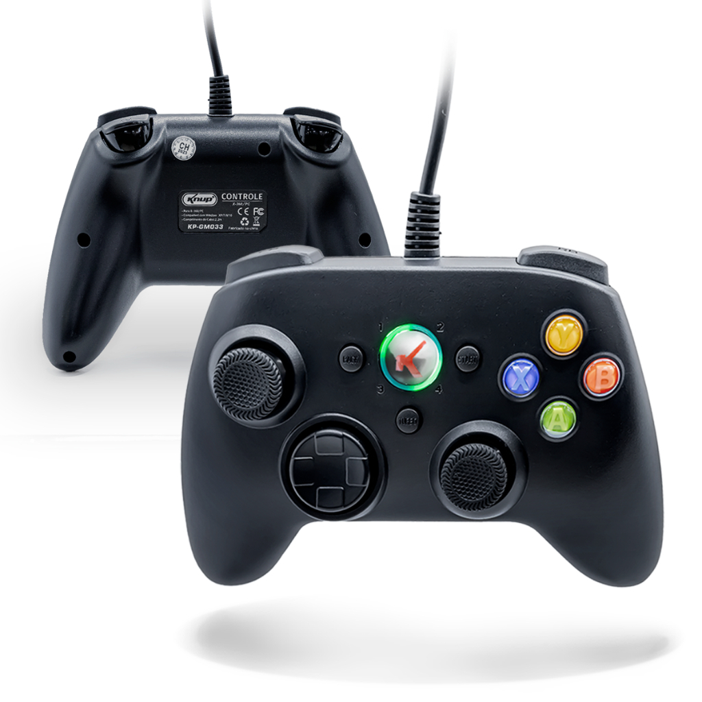 Controle Para XBOX PC X-360 Com fio Jogos Sistema de Vibração Botões Giroscópicos