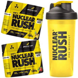 2x Pré Treino Nuclear Rush + Coqueteleira Nuclear Rush Body Action