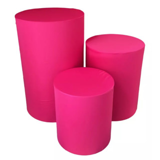 TRIO CAPAS PARA MESAS CILINDROS VESTE FÁCIL - COR PINK em Oferta na Shopee