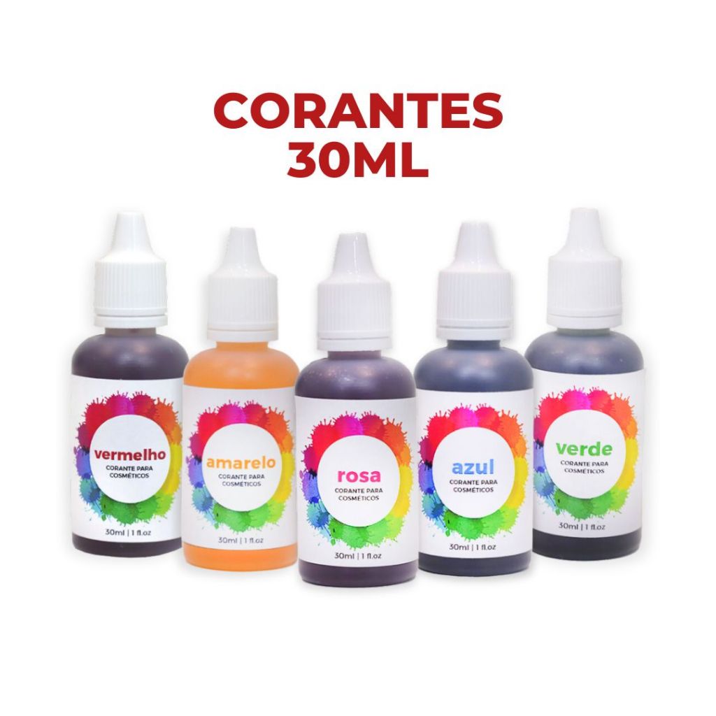 Corante Cosmético à base de Água (30ml - 100ml) em Oferta na Shopee