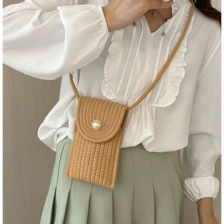 Y&CBolsa Feminina Para Celular Corda Trançada Alça Transversal Bolsinha Moda Praia Primavera Verão HYC-010