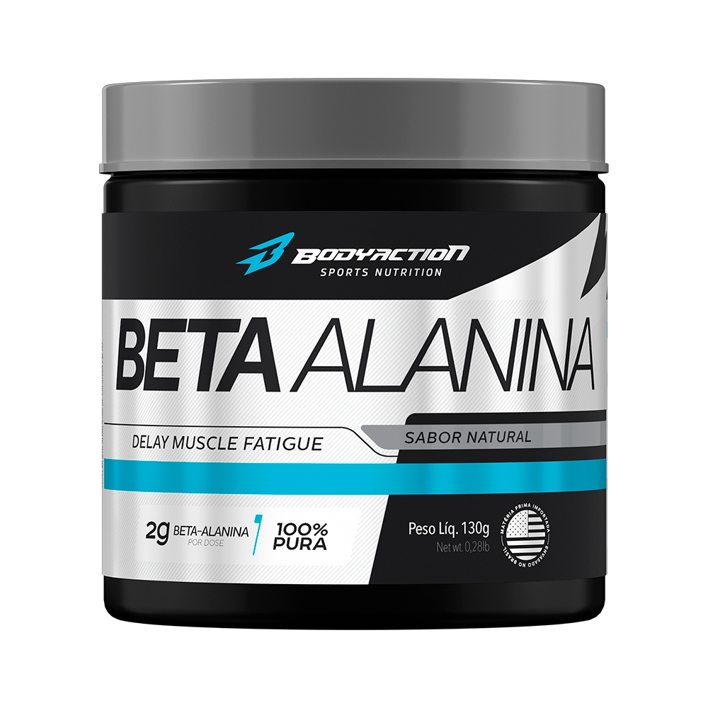 Beta Alanina 130g 100% Pura 2000mg Por Dose Sabor Natural - Bodyaction