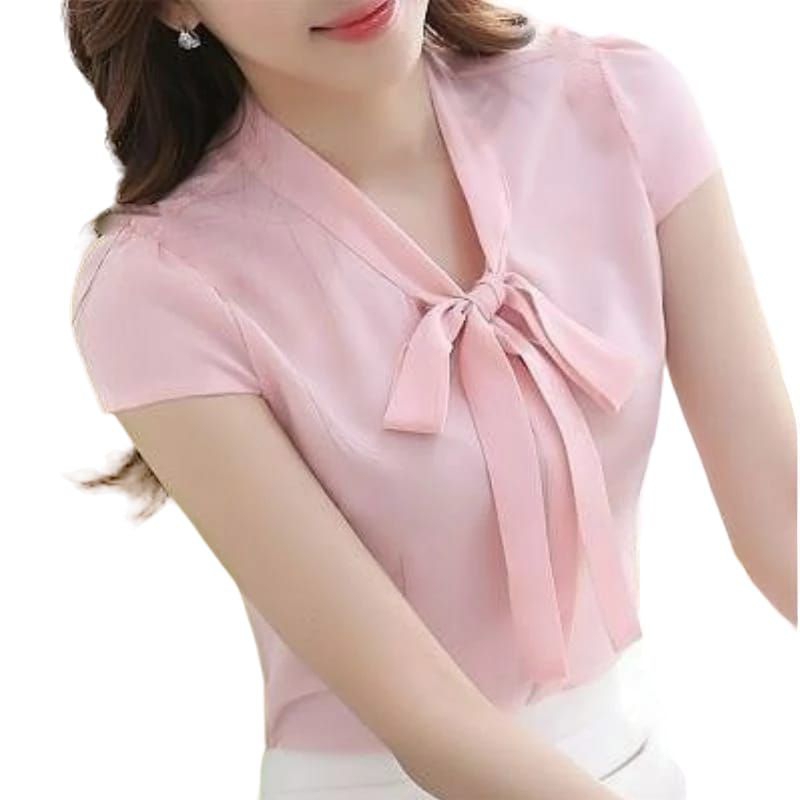 Blusa Laço Gravatinha Moda Feminina Evangélica