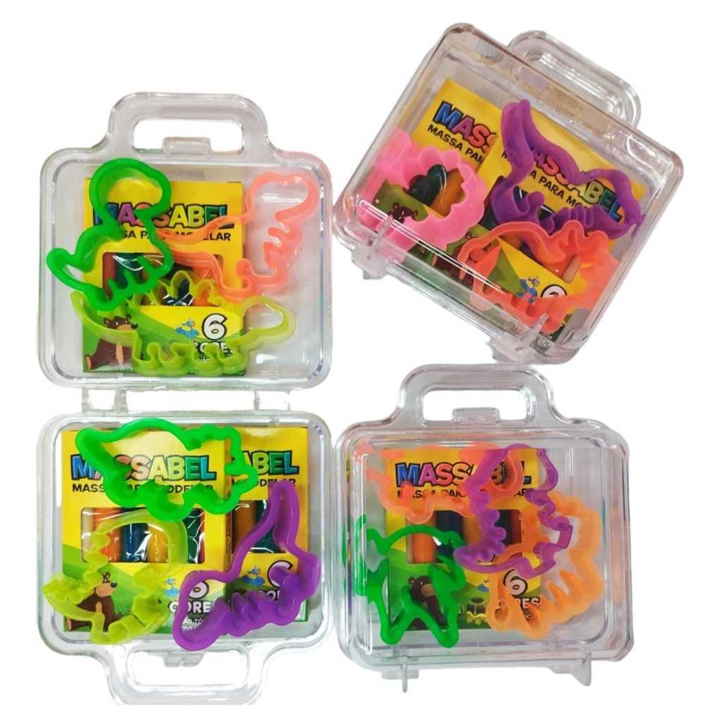 40 Maleta Maletinha Acrilica Cristal+ 40 Cortador Molde+ 40 Caixinha de Massinha P/ Kit Lembrancinha em Oferta na Shopee