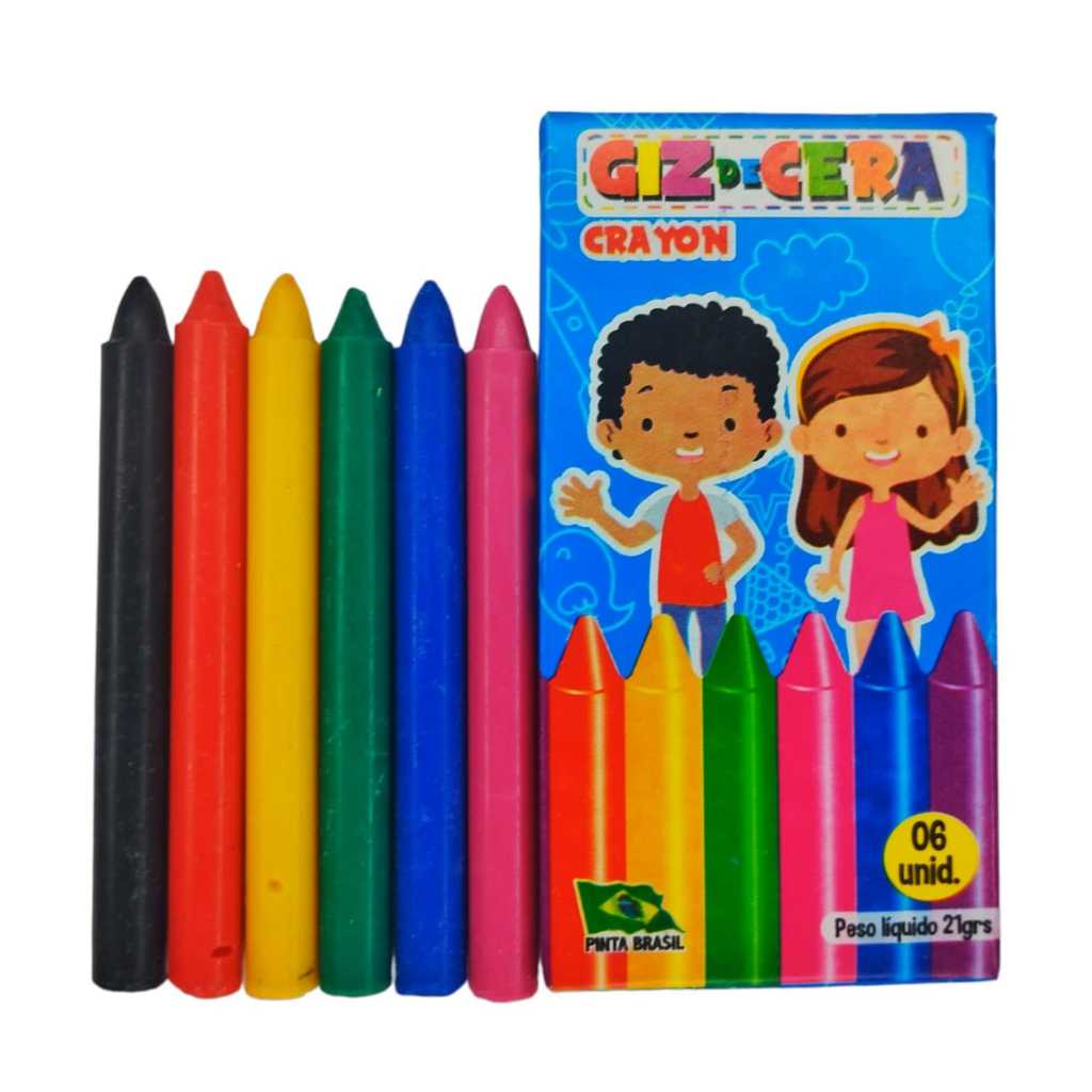 10 Cx Giz De Cera 6 Cores Colorido Para Kit Festa Lembrancinha Aniversario Prenda Quermesse novo em Oferta na Shopee