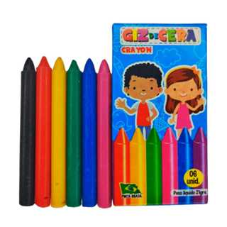 10 Cx Giz De Cera 6 Cores Colorido Para Kit Festa Lembrancinha Aniversario Prenda Quermesse novo em Oferta na Shopee