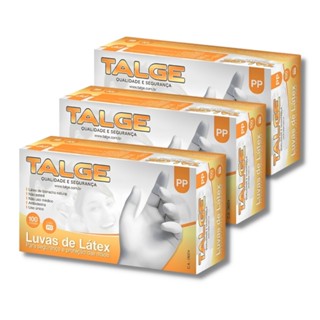 Luva Latex Procedimento Talge (pp/p/m/g) Cx Com 300 Unidades Com Pó/talco