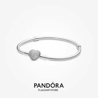 Pusleira Pandora Coração (Com Embalagens) Prata 925 Brilho Cravejada Feminina
