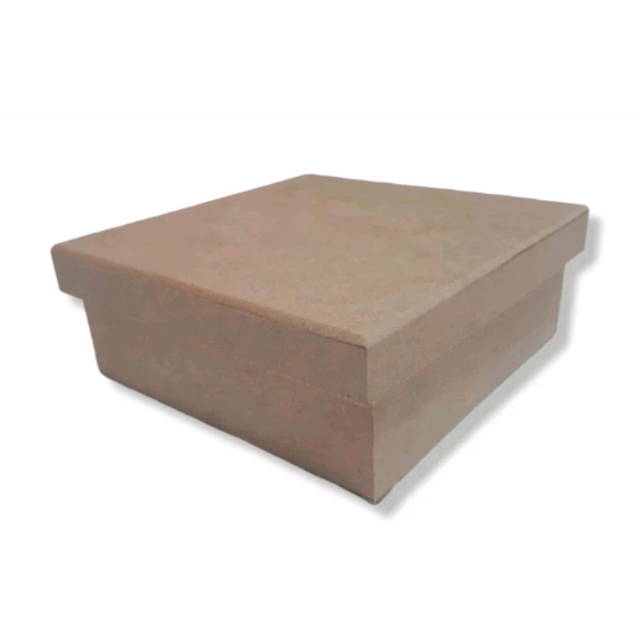 Caixa Quadrada Tampa De Sapato 20x20x5 MDF Cru  3mm Casamento Batismo Presente Lembrancinhas