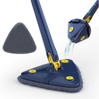 Esfregão Triangulo Mop De Limpeza Ajustável Giratória 360°