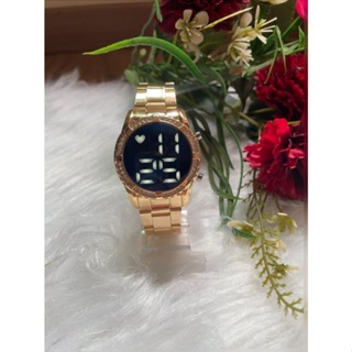Relogio Feminino Dourado Rose Prata Digital Luxo Prova de agua 4353 em Oferta na Shopee